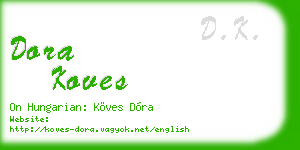 dora koves business card