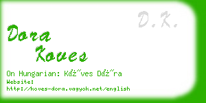 dora koves business card